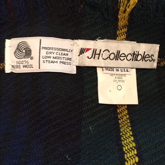 JH Collectibles Pure Wool Plaid Shawl - Picture 5 of 6